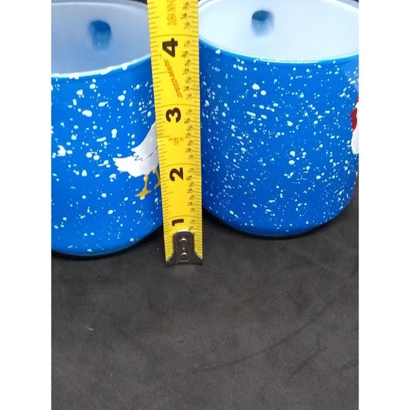 Set of 2 France blue speckled chicken goose mugs - Picture 10 of 12